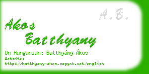 akos batthyany business card