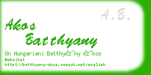 akos batthyany business card